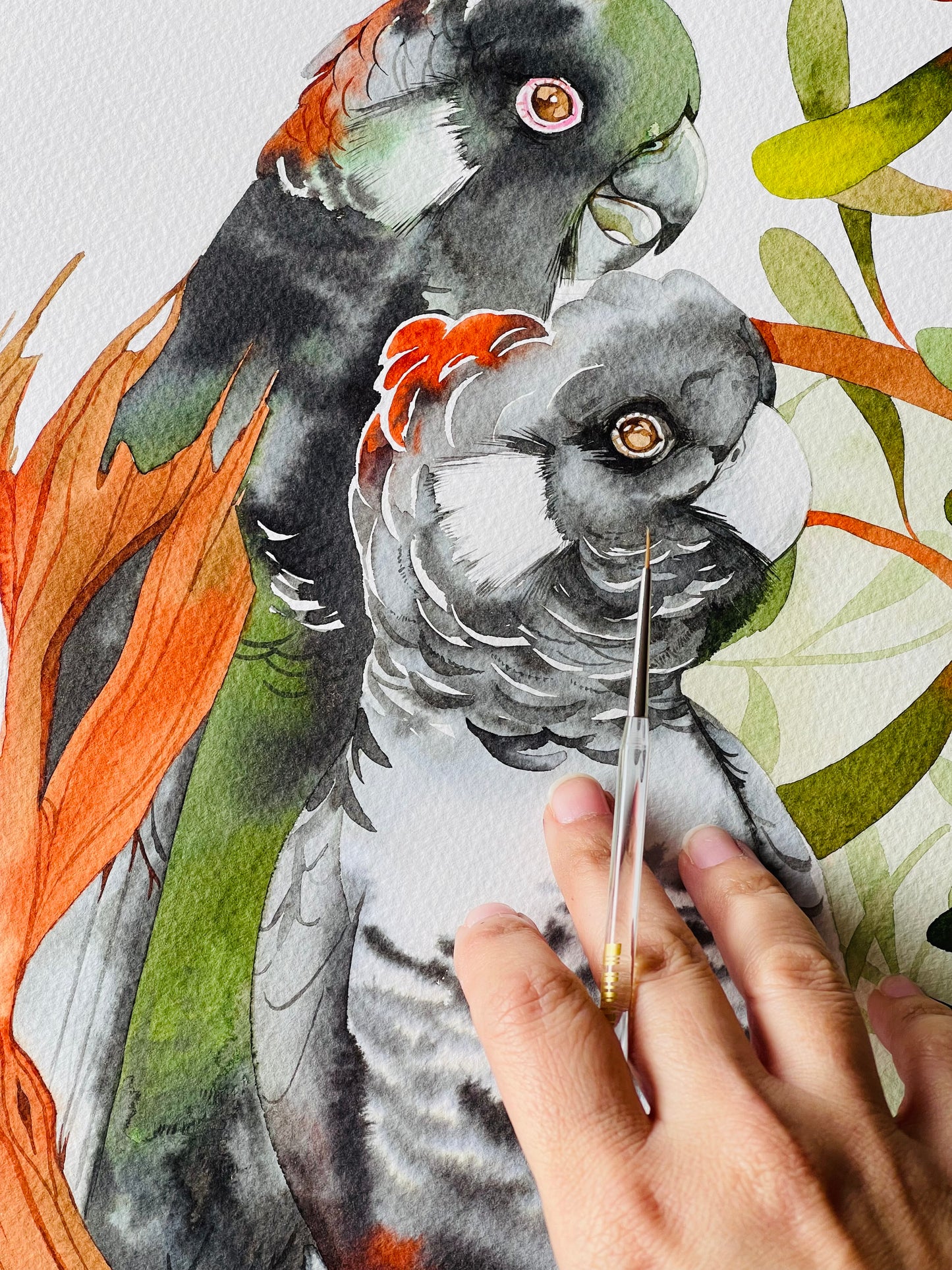 Rain makers watercolour illustration