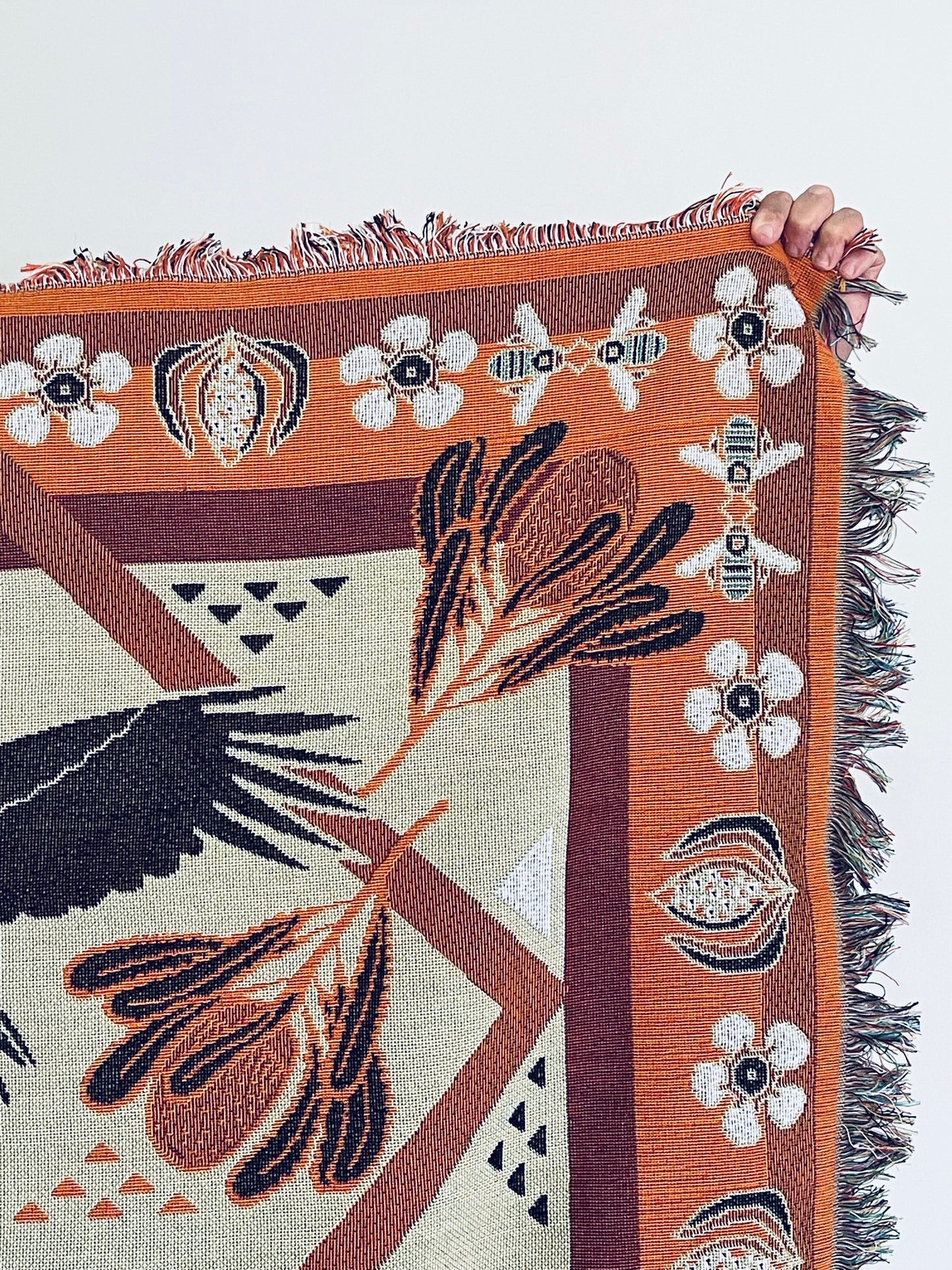 Mandart woven throw blankets bush baby
