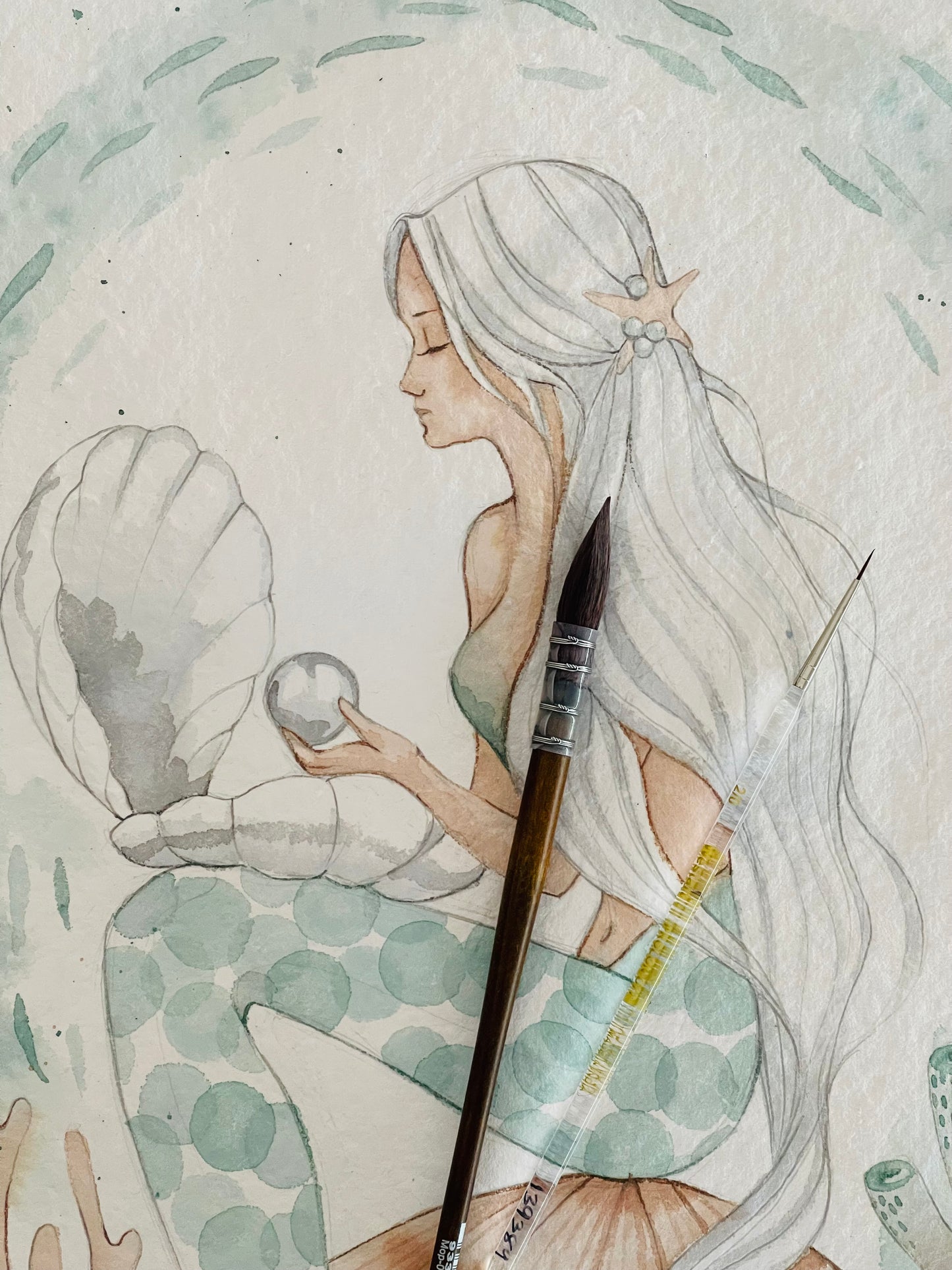 Elli the mermaid original illustration