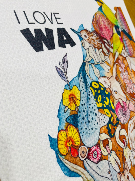 Mandart wildlife and botanical lover tea towels