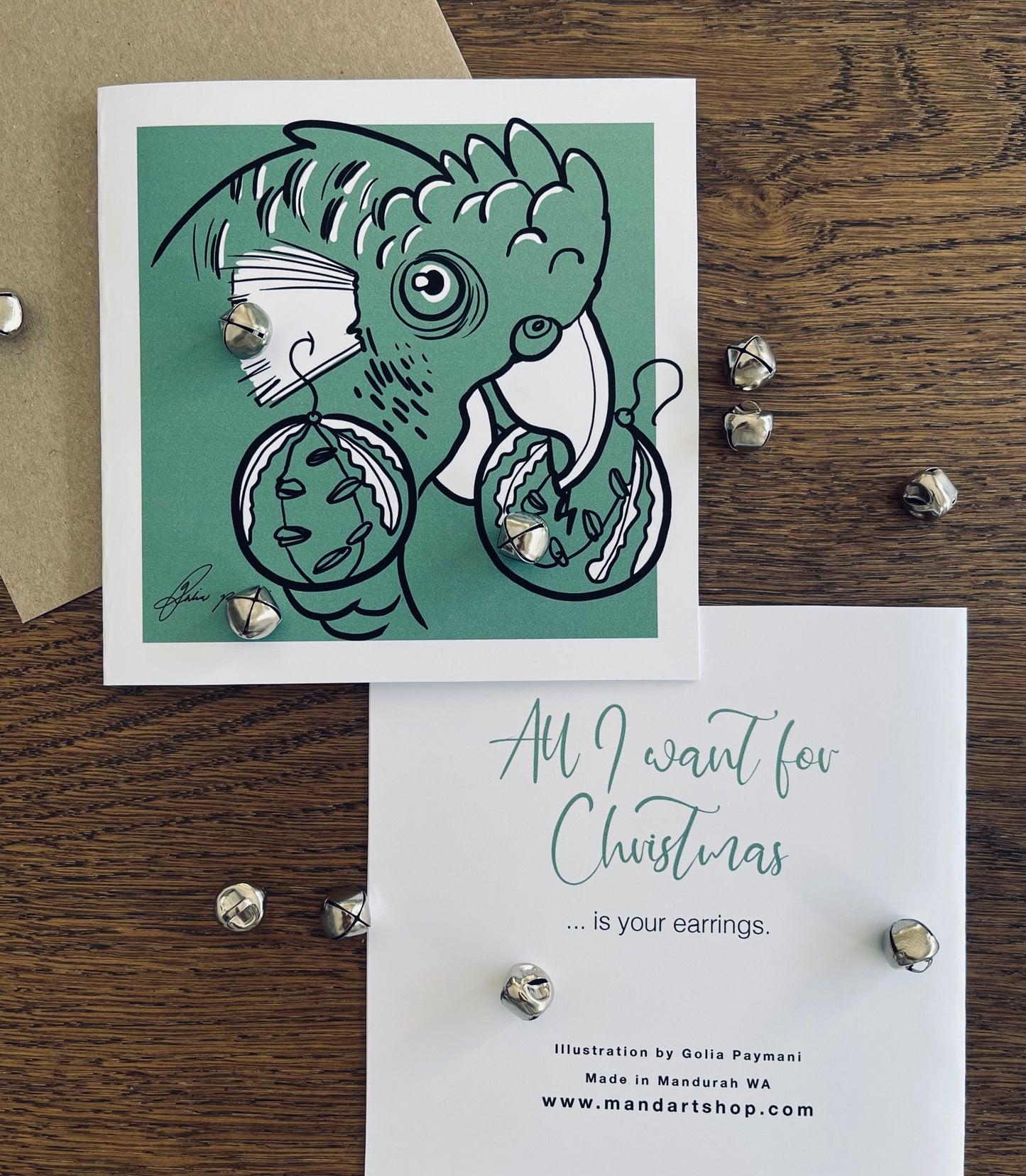 Mandart Christmas green cards