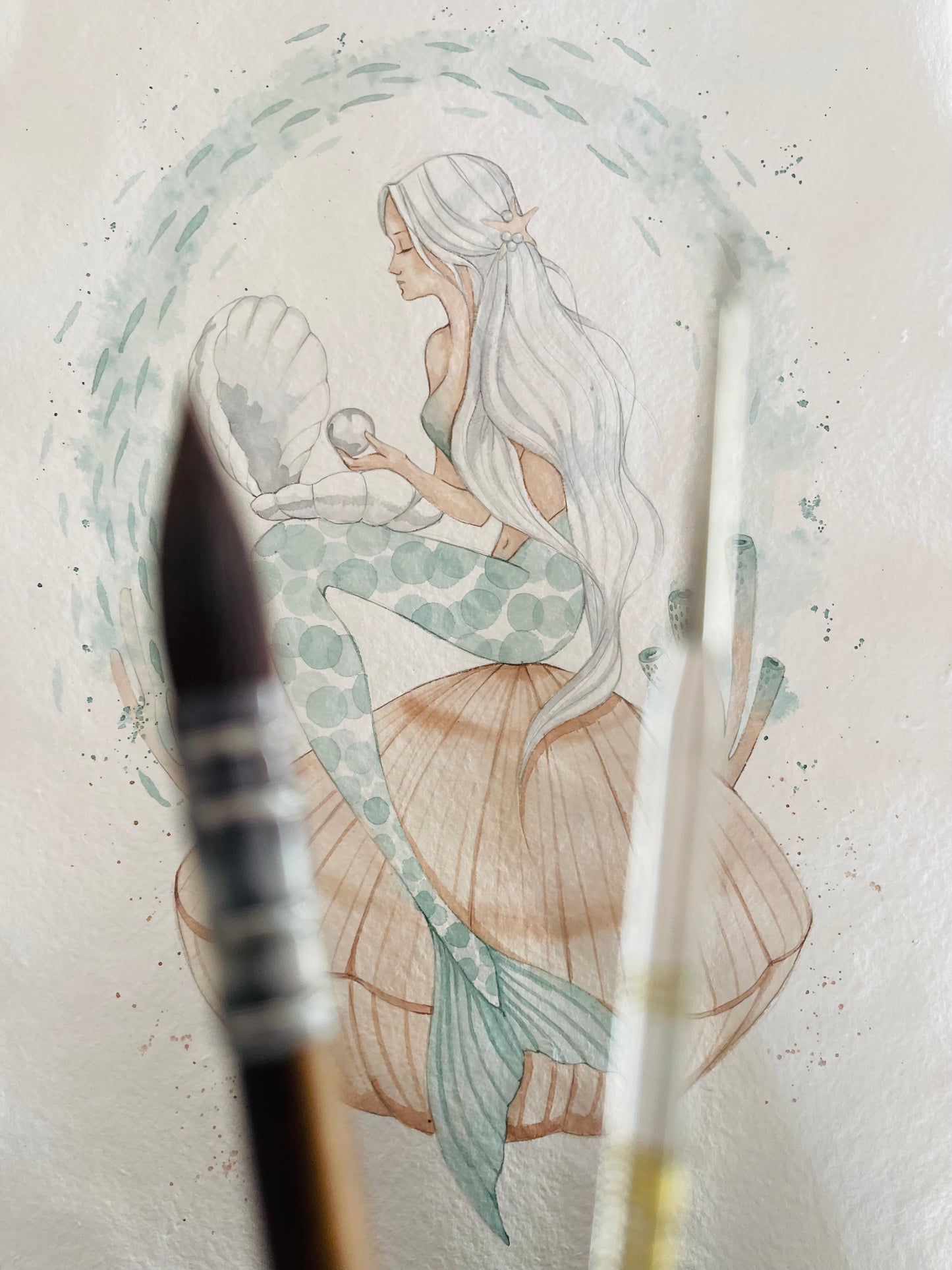 Elli the mermaid original illustration