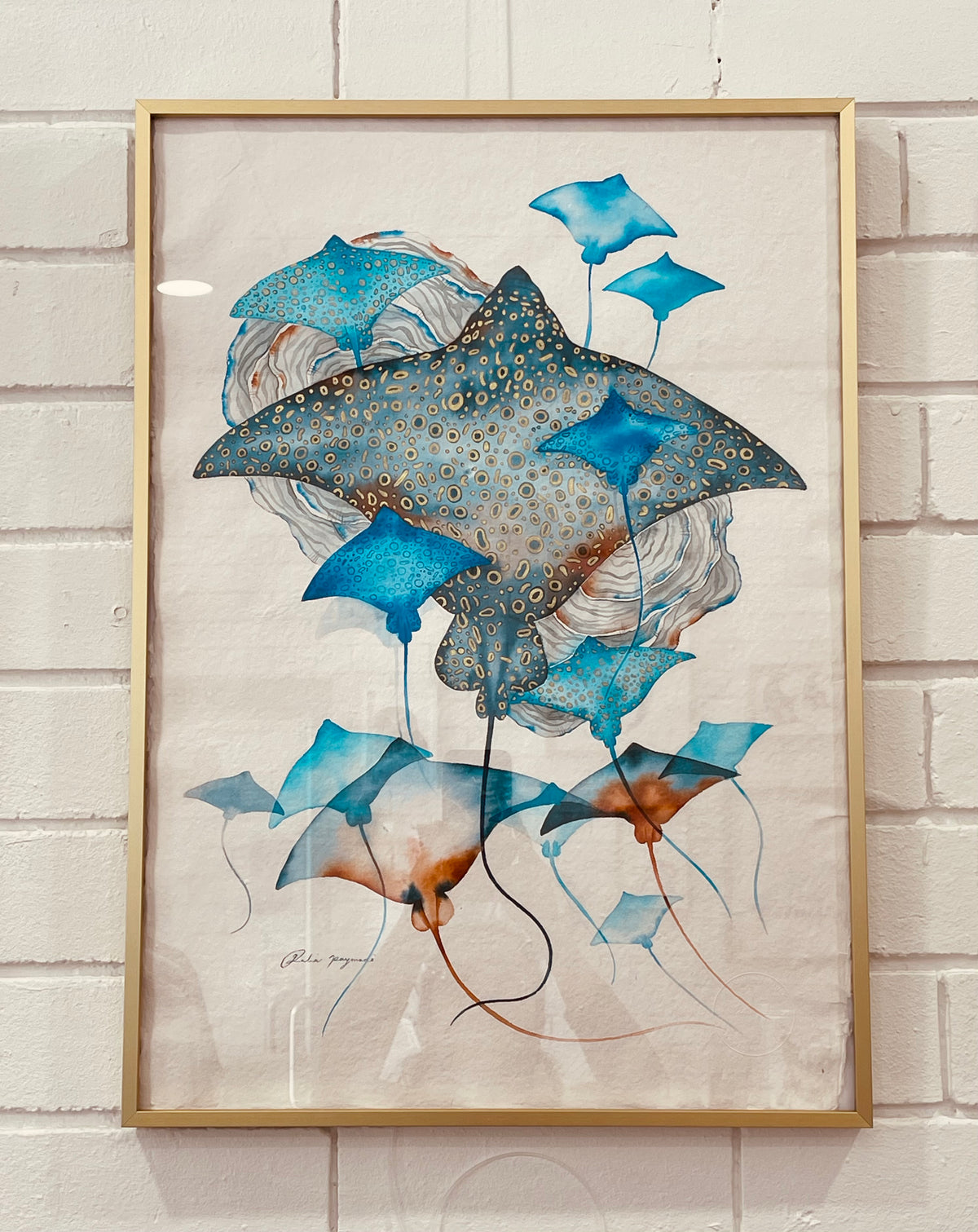 Golden fever original watercolour illustration