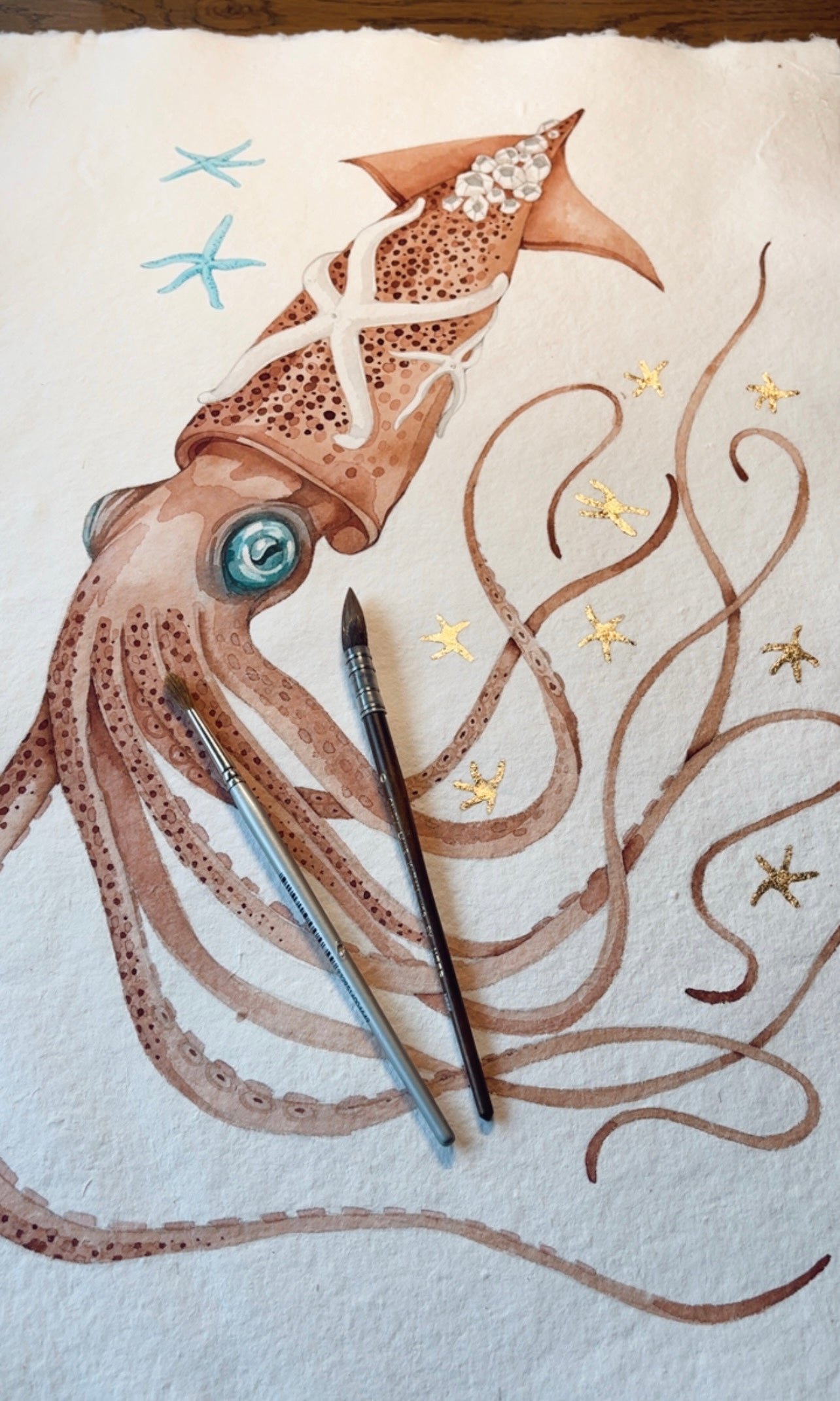 Tides of ink and light original illustration