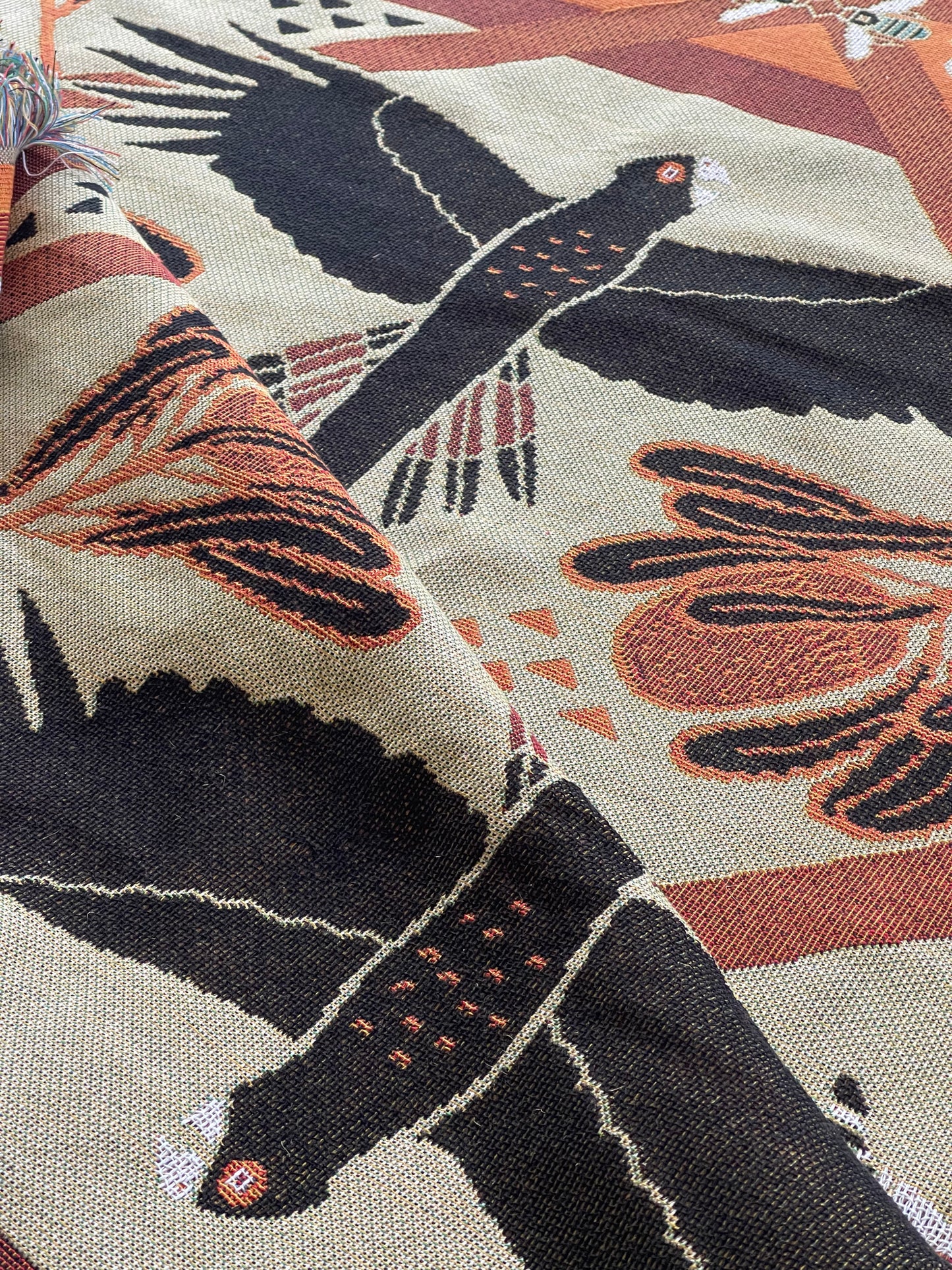 Mandart woven throw blankets bush baby
