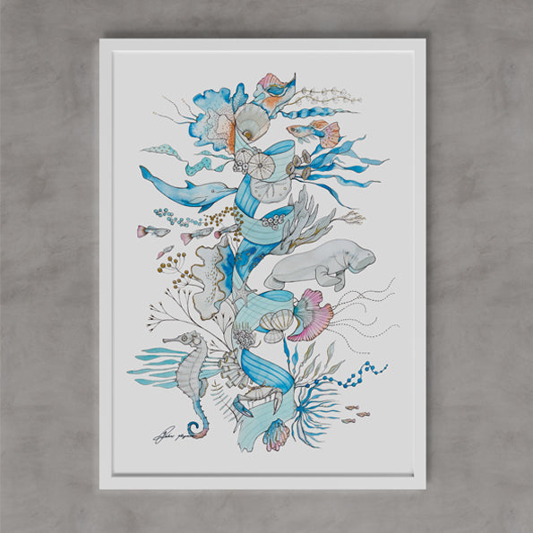 A sea swell original illustration print