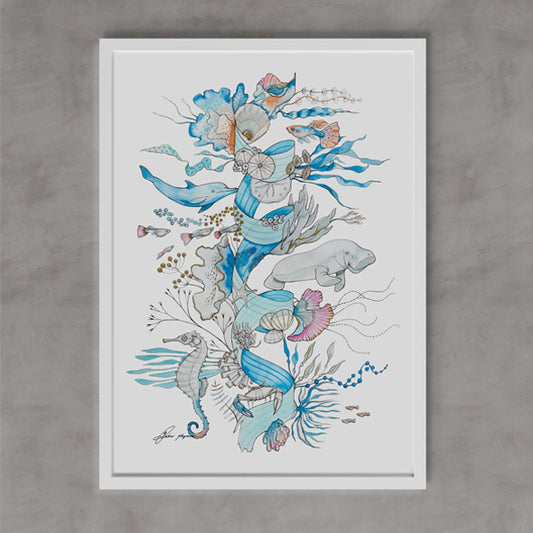 A sea swell original illustration print