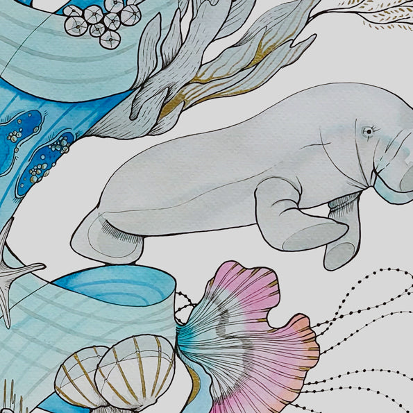 A sea swell original illustration print