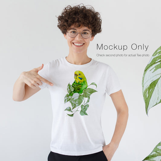 Green budgie unisex T-shirt