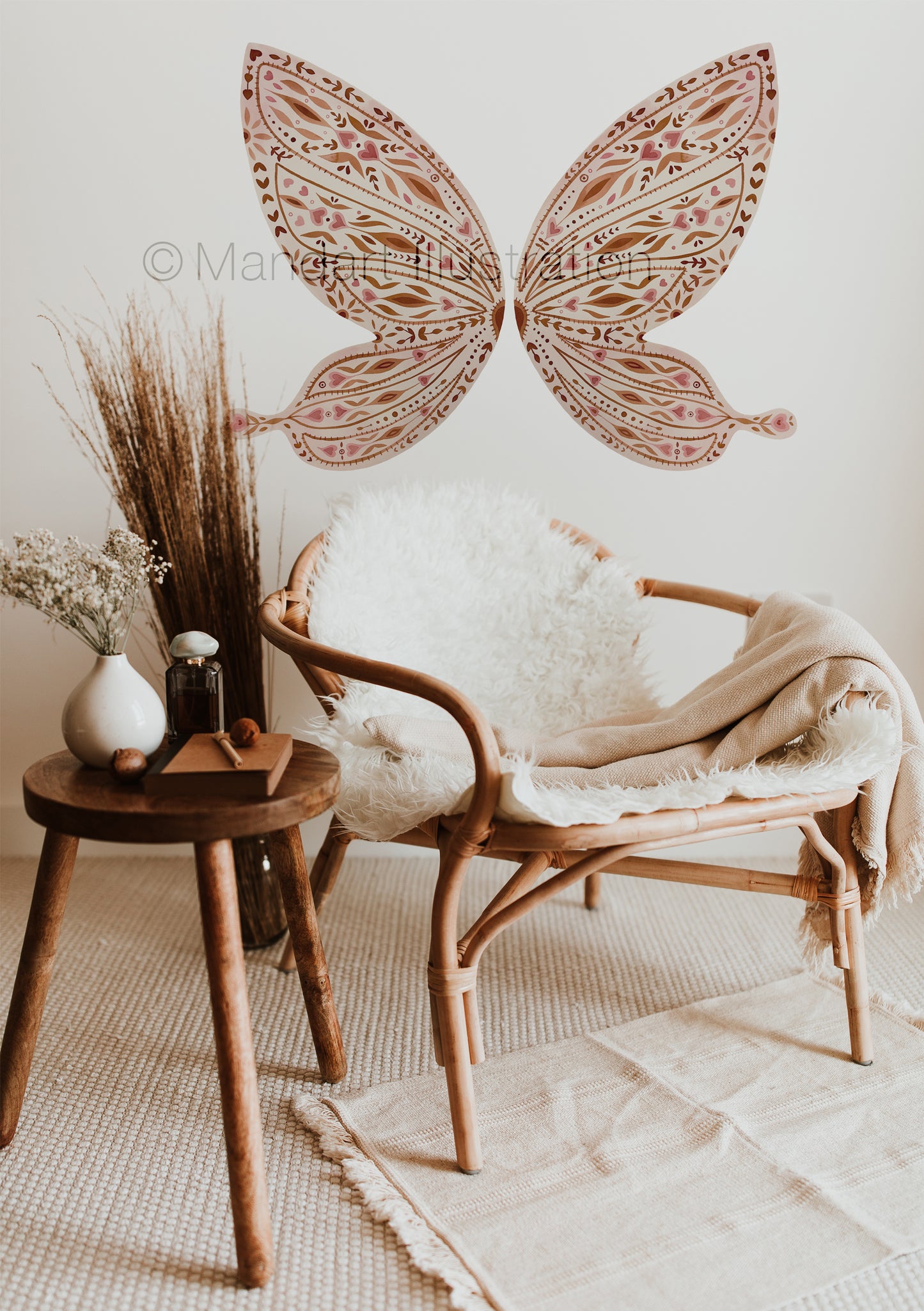 Butterfly wings wall decal