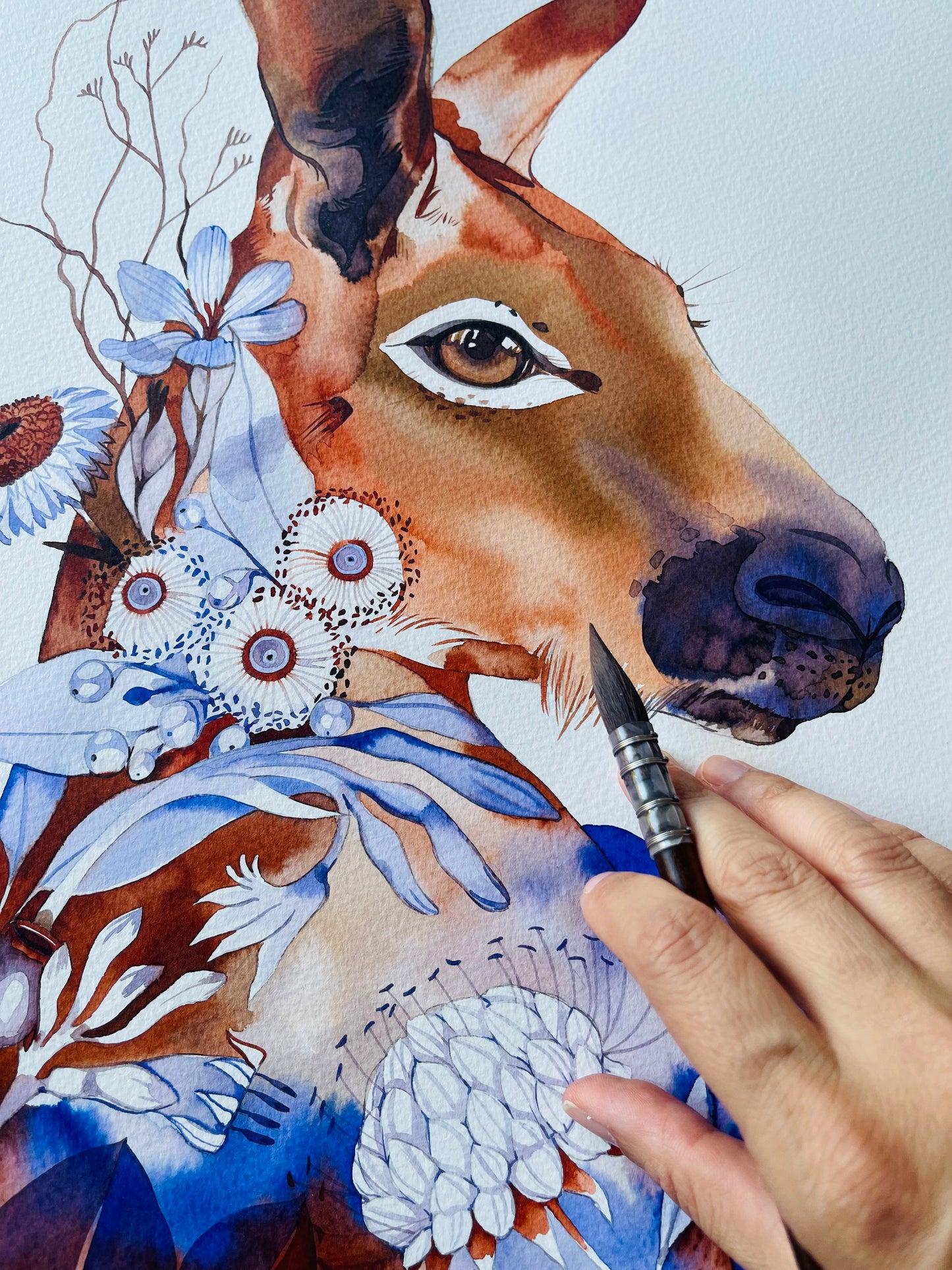 Two spirits one land original illustration