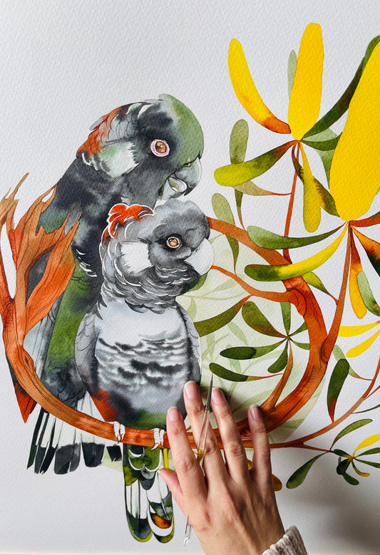 Rain makers watercolour illustration