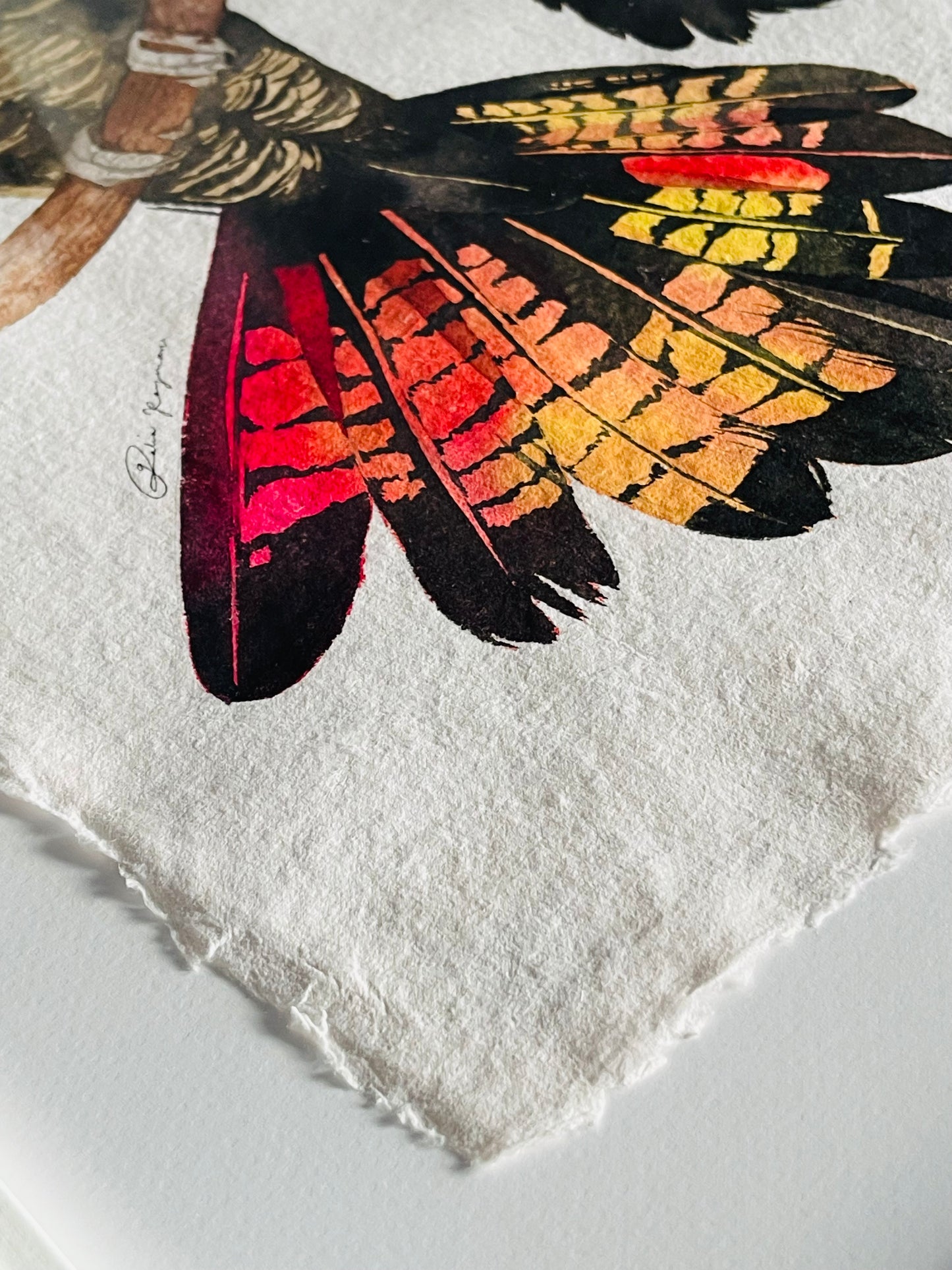 Peek a boo watercolour illustration