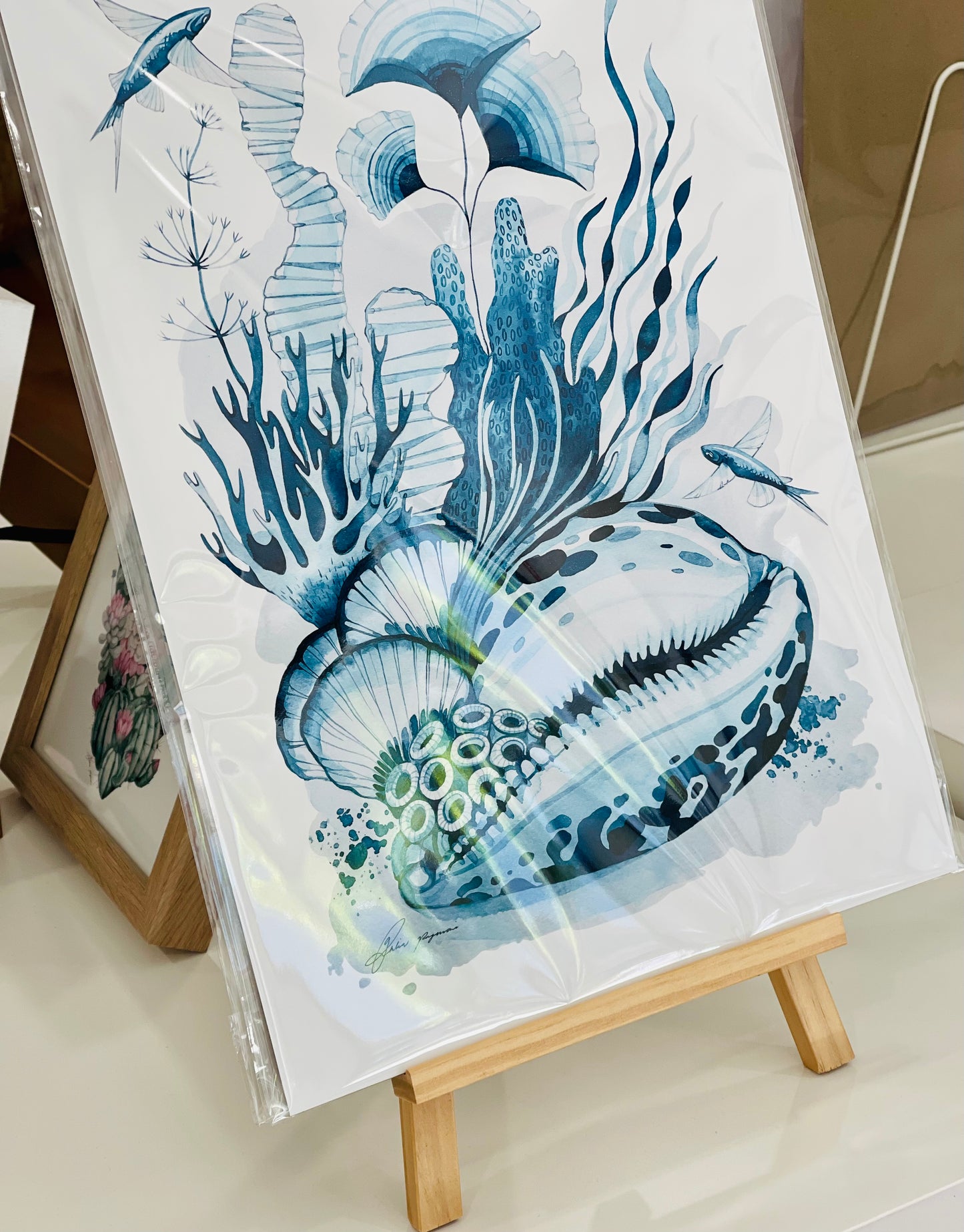 Ocean lover botanical watercolour illustration