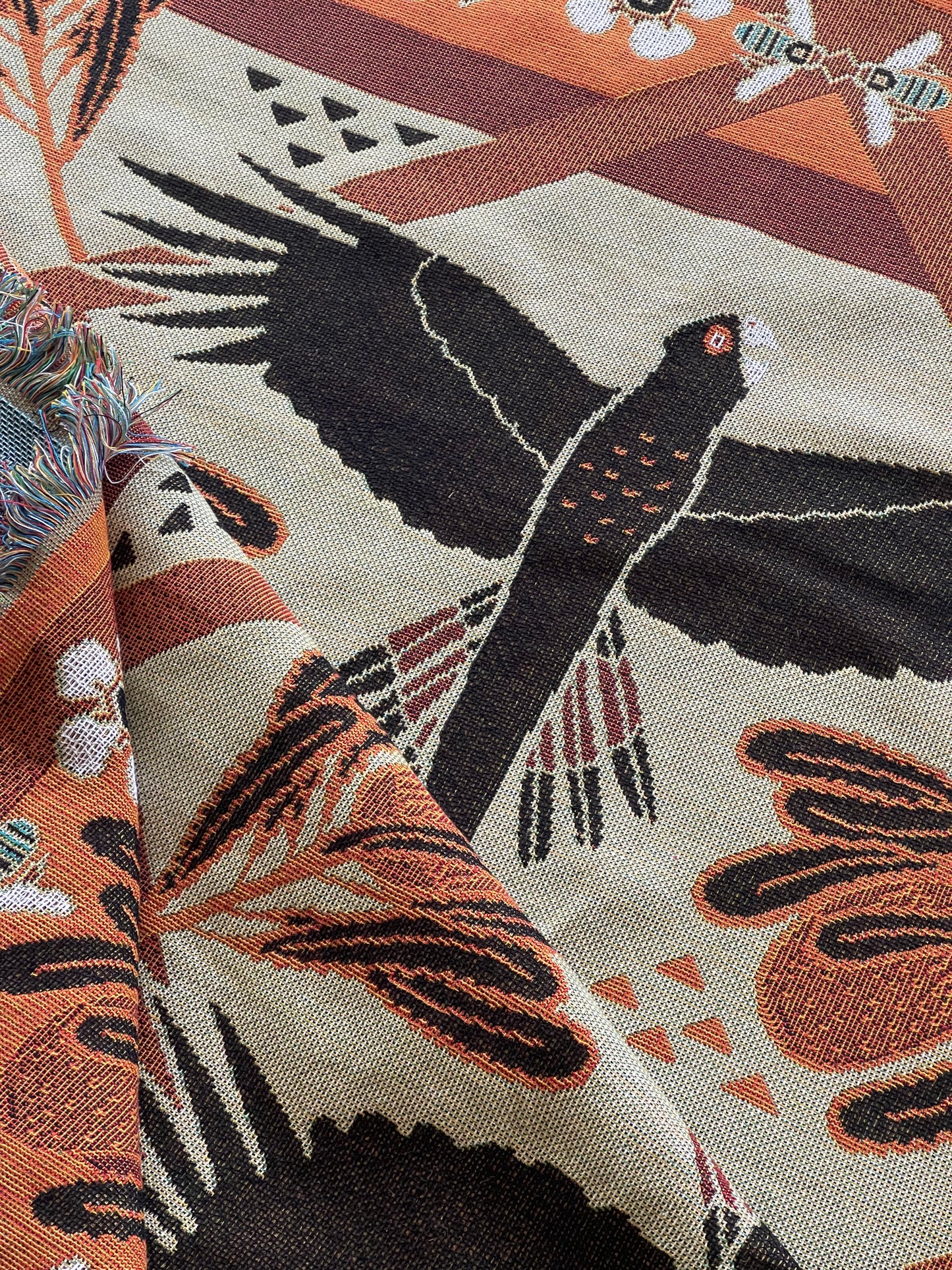Mandart woven throw blankets bush baby