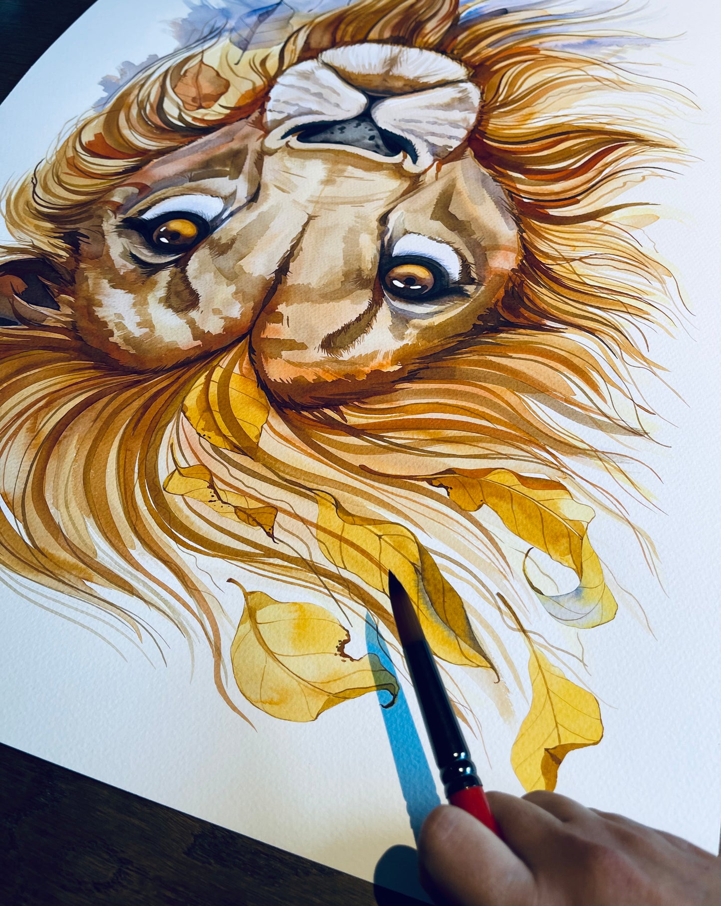 Leo watercolour illustration