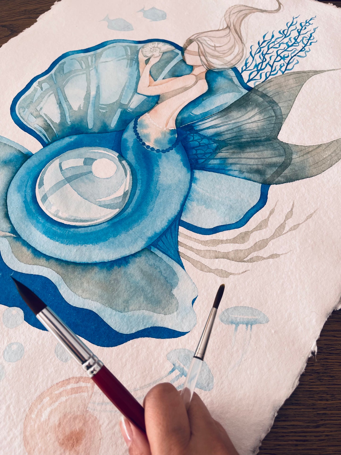 Siren Song watercolour illustration