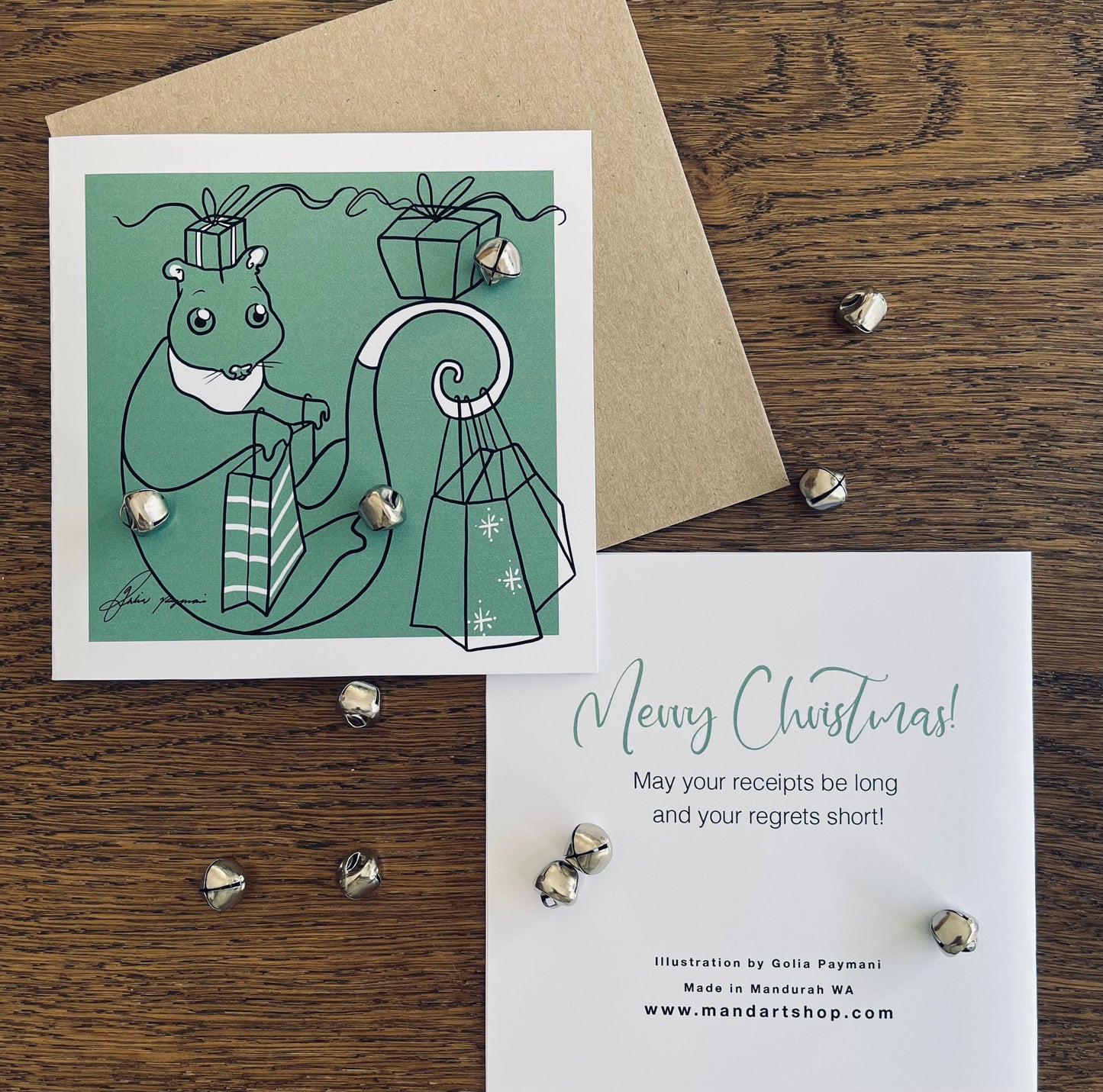 Mandart Christmas green cards