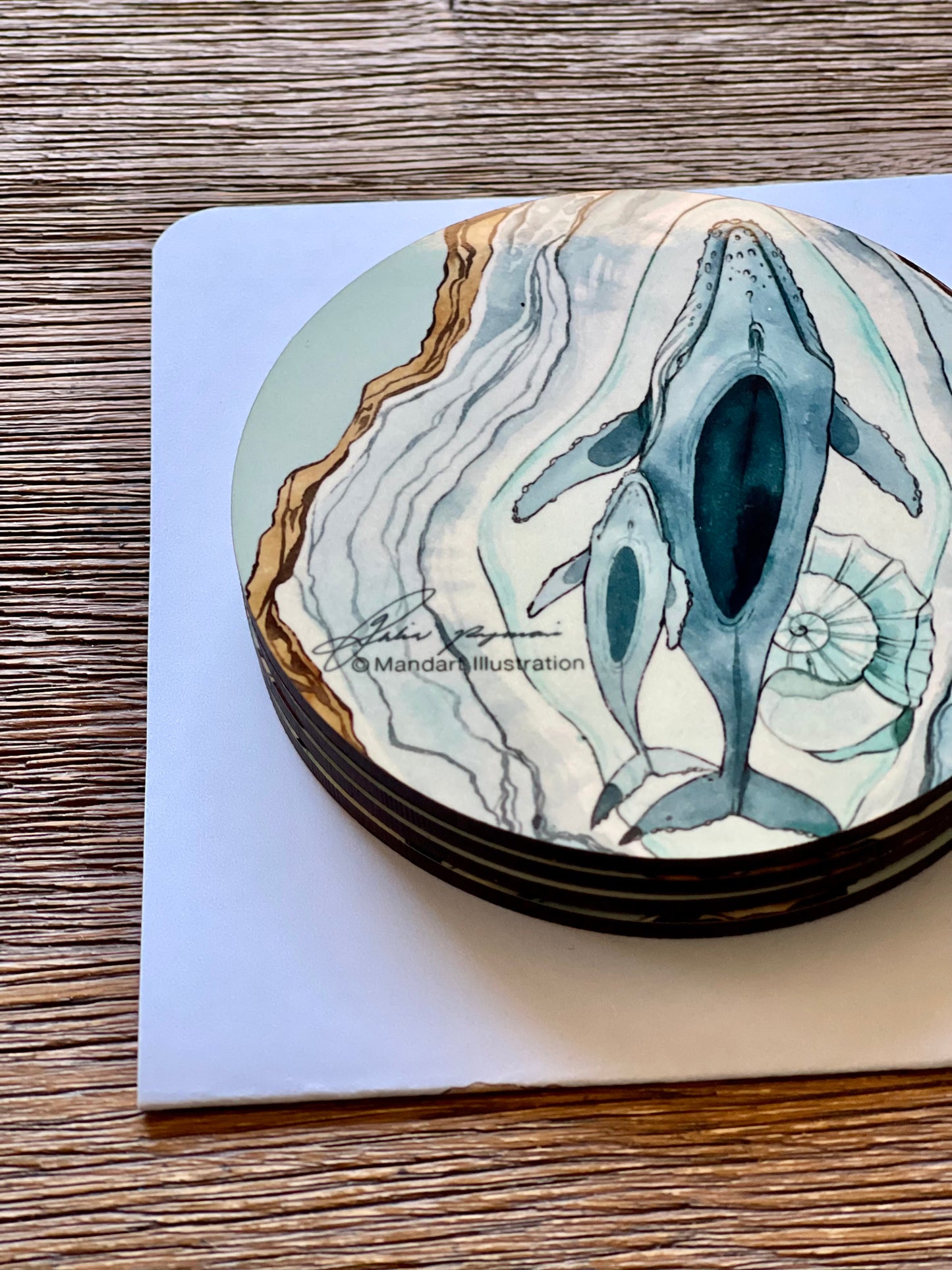 Whales coasters