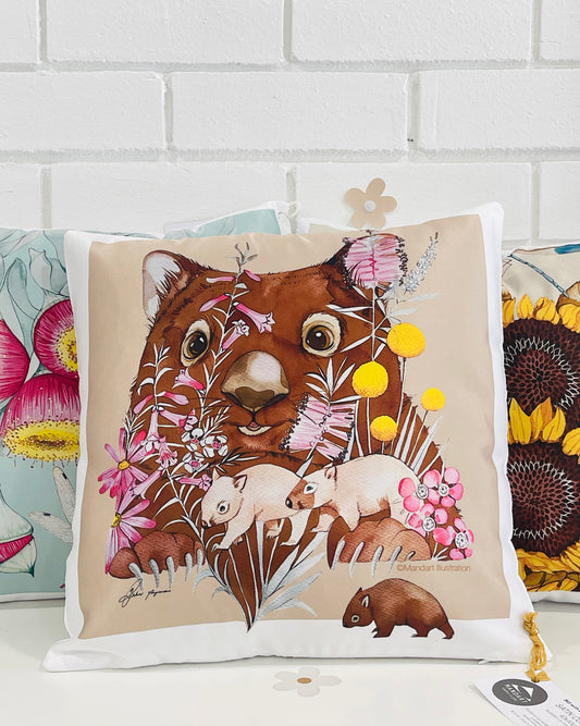 Wombats cushion cover