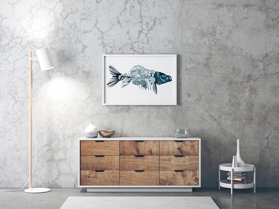 Ocean memory watercolour print