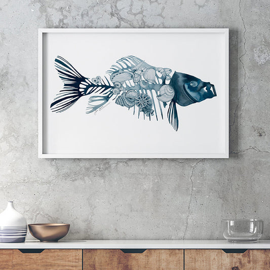 Ocean memory watercolour print
