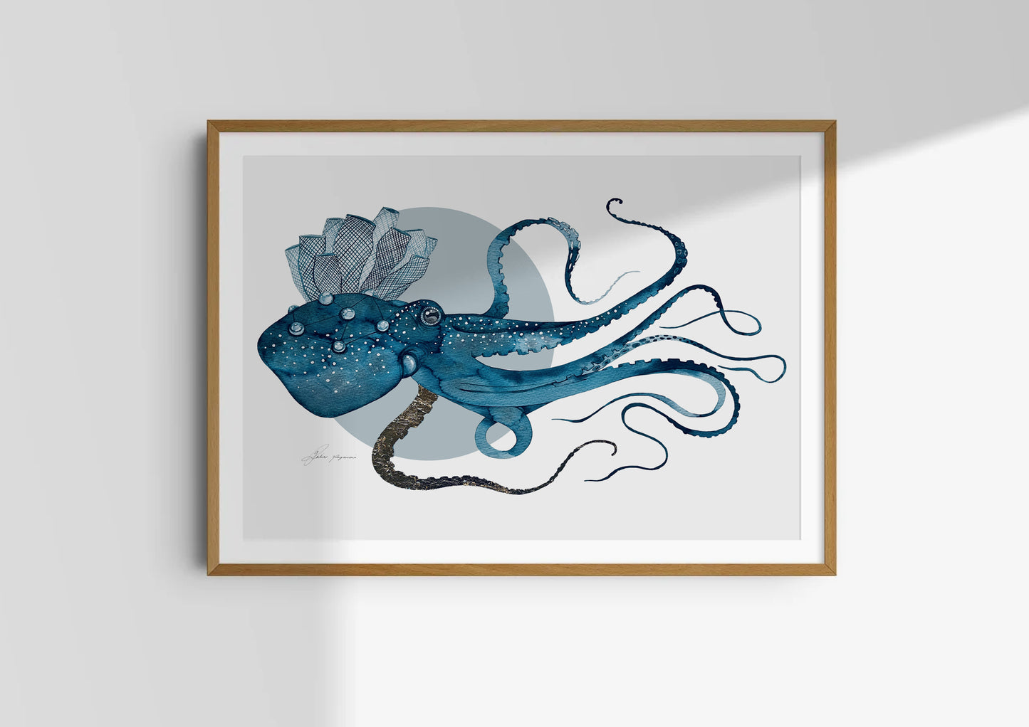 Venus the octopus watercolour print