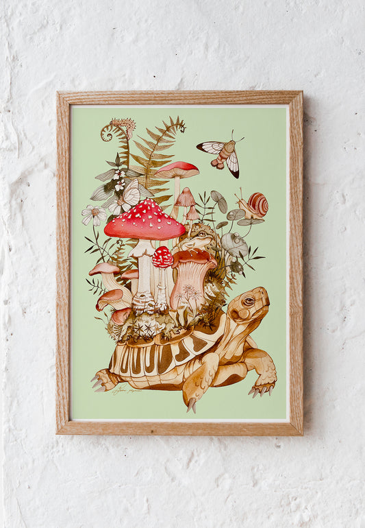 Slow living watercolour print