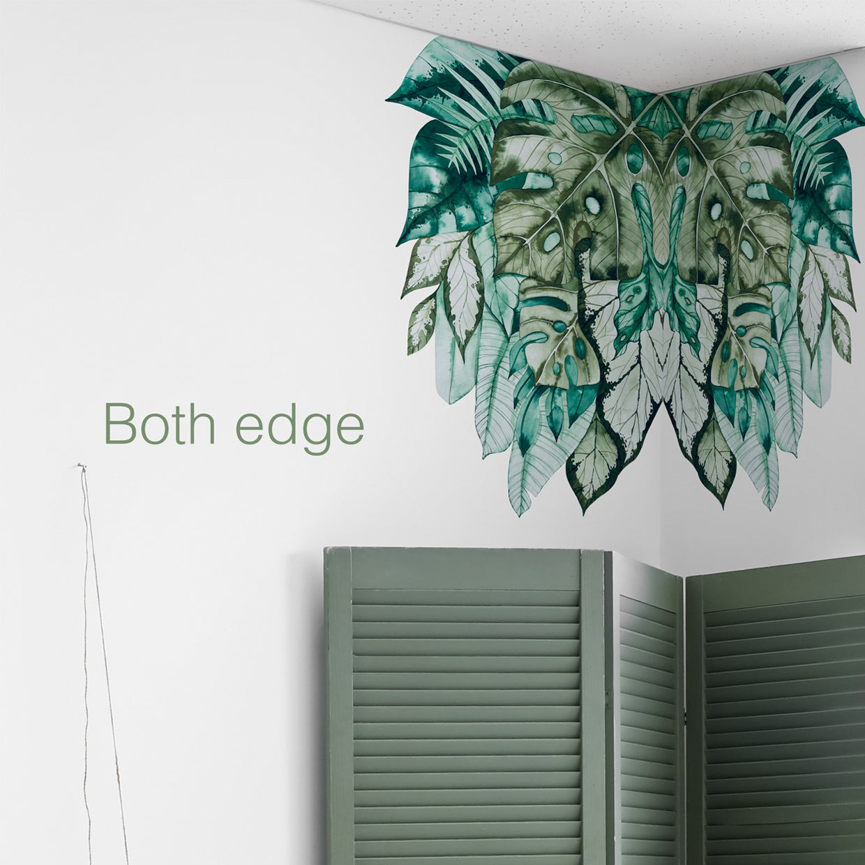 Tropical fabric removable and reusable wall decal