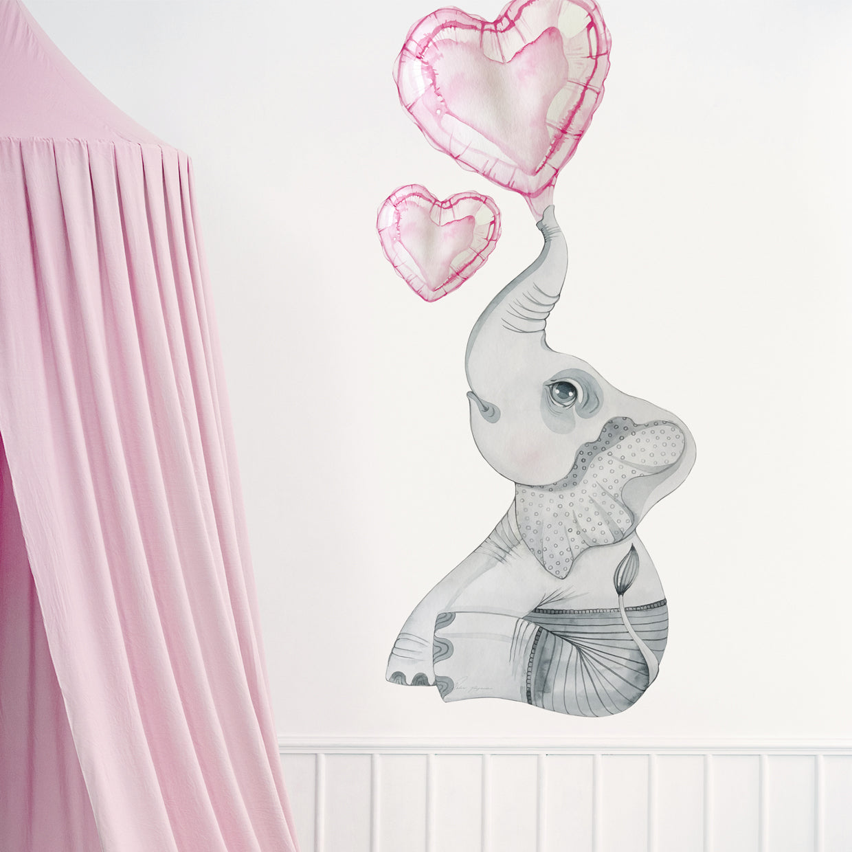 Day dream elephant removable and reusable wall decal