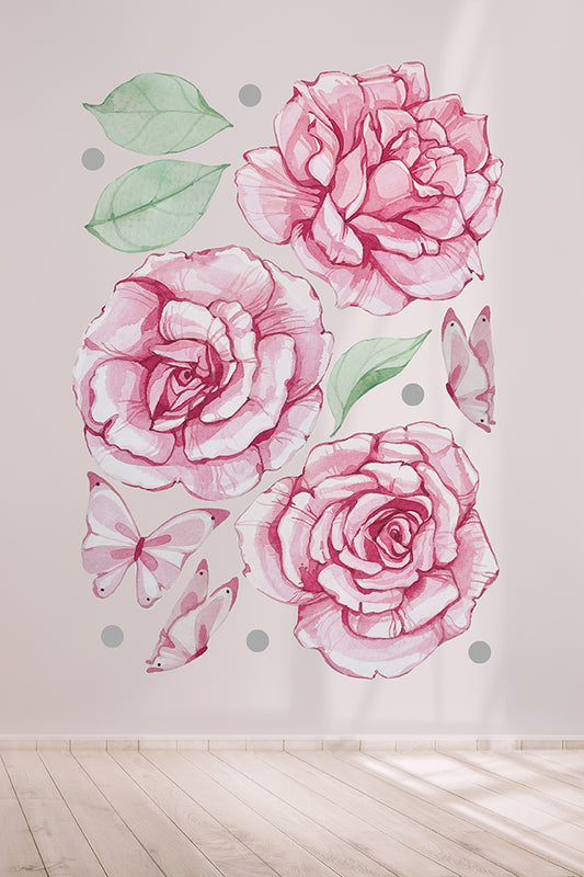 Navid roses removable and reusable wall decal