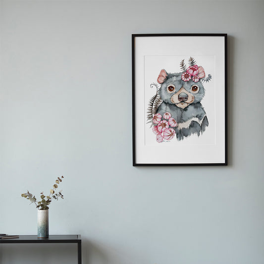 Tasmanian Devil watercolour illustration print