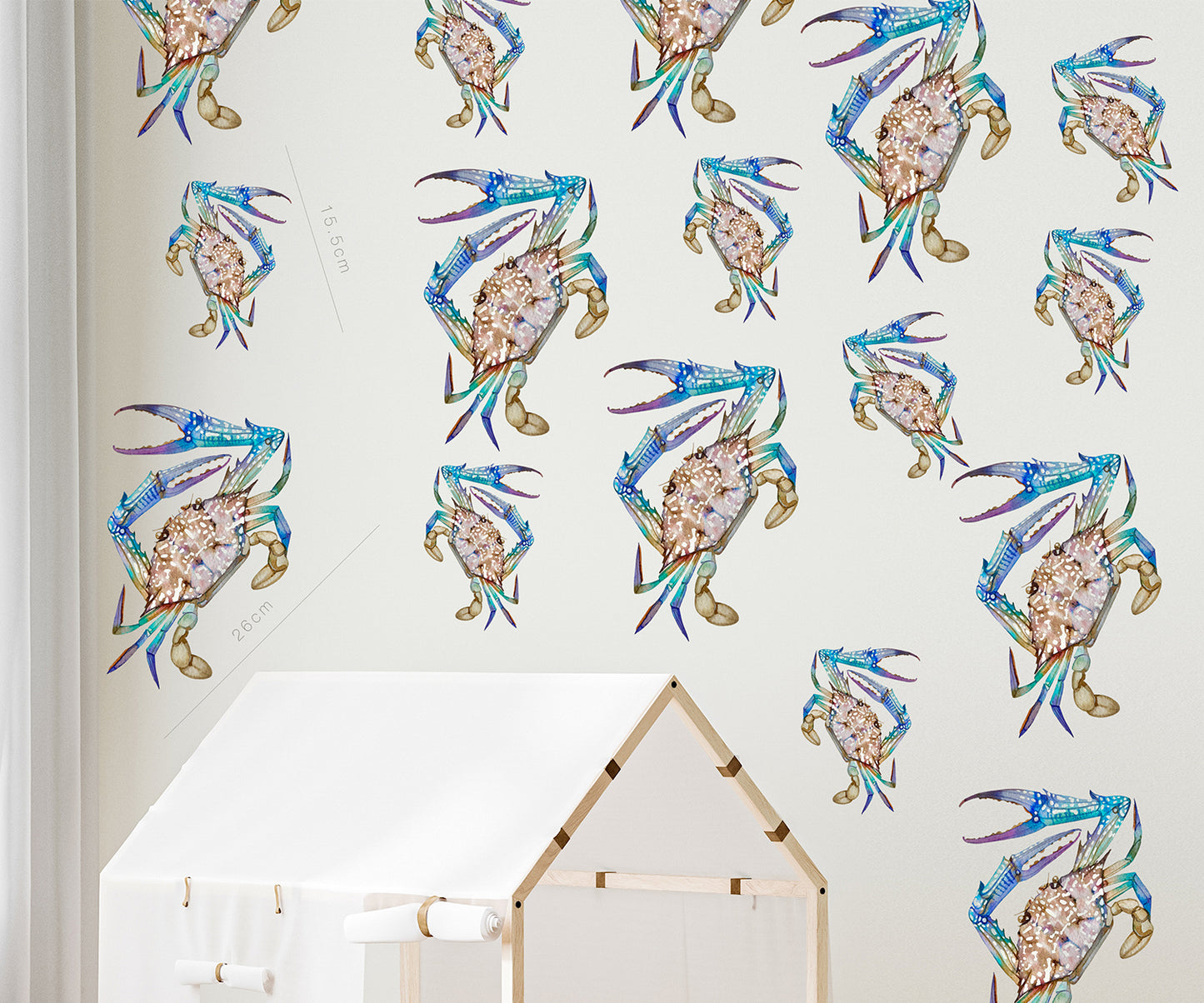 Two salty crabs wall decal