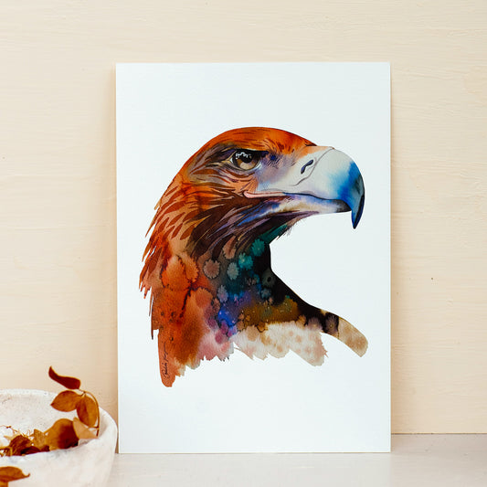 Wedge tail eagle original watercolour print