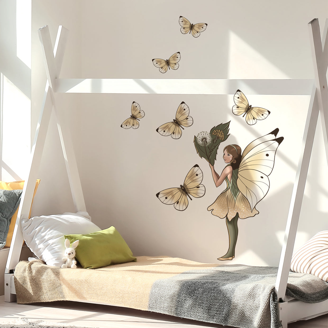 Fairy fabric wall decals
