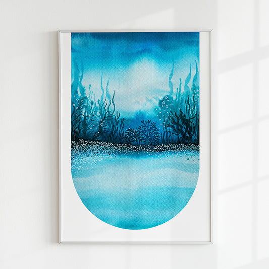 Under the sea watercolour print