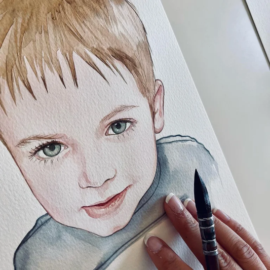 Watercolour portrait illustration